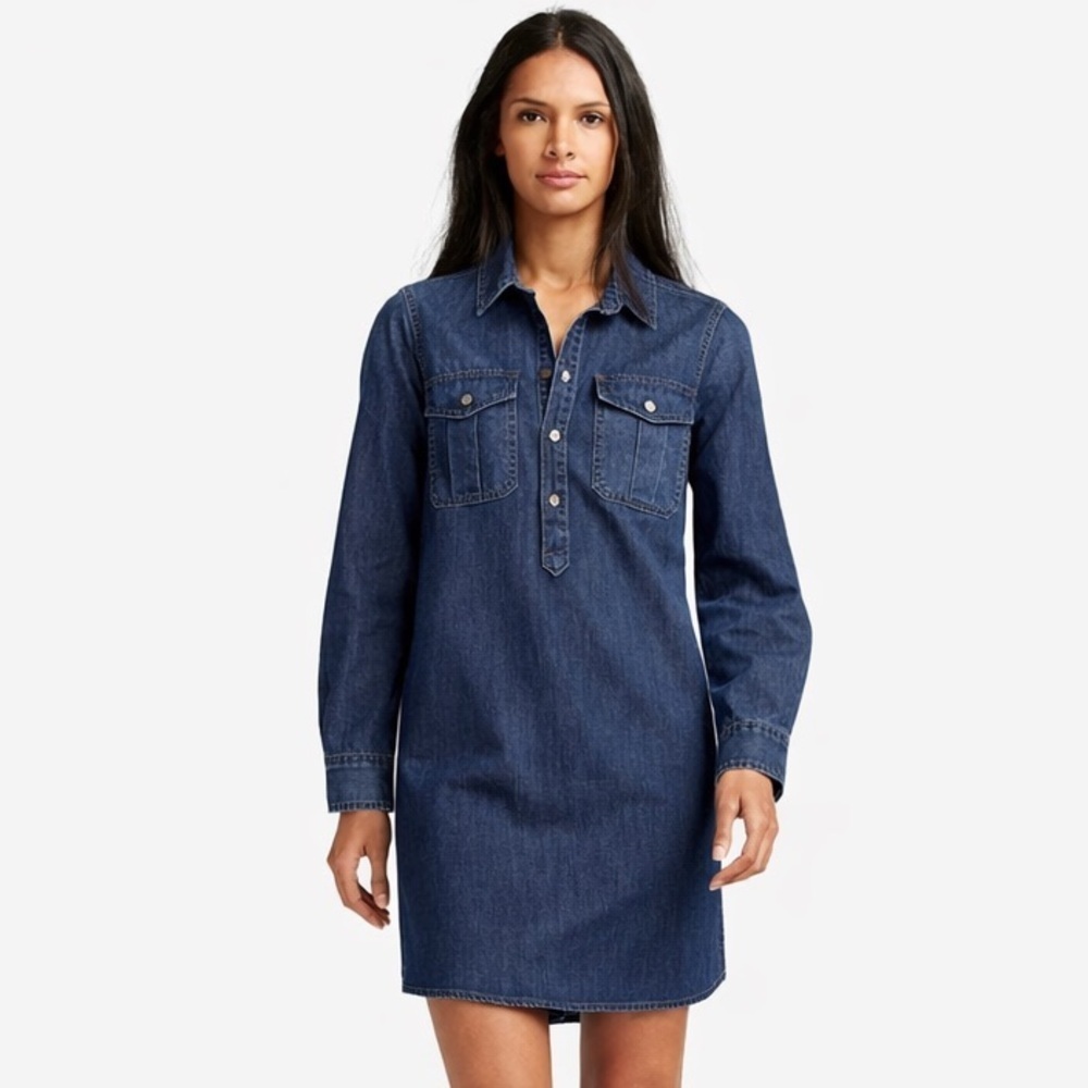 Lucky Brand Indigo Long Sleeve Dress (095)
